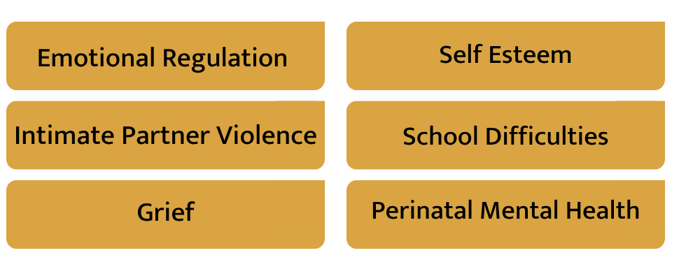 Types of therapy in Ayr Ontario: Eye Movement Desensitization and Reprocessing (EMDR), Cognitive Behavioral Therapy (CBT), Internal Family Systems(IFS) (Informed), Attachment Regulation and Competency (ARC) Framework, Attachment Theory (Informed), Narrative Therapy (Informed), Dialectical Behavioral Therapy (DBT) Skills